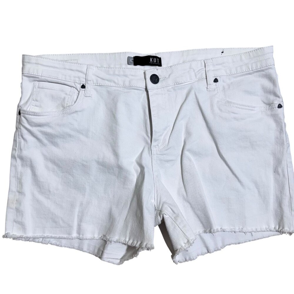 Kut From The Kloth Women's 18 Shorts Gidget Fray Short white short